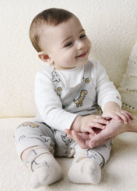 Tutina Salopette Jacquard Dinosauri