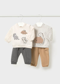 Tuta Con Pantalone Grigio E Dinosauri