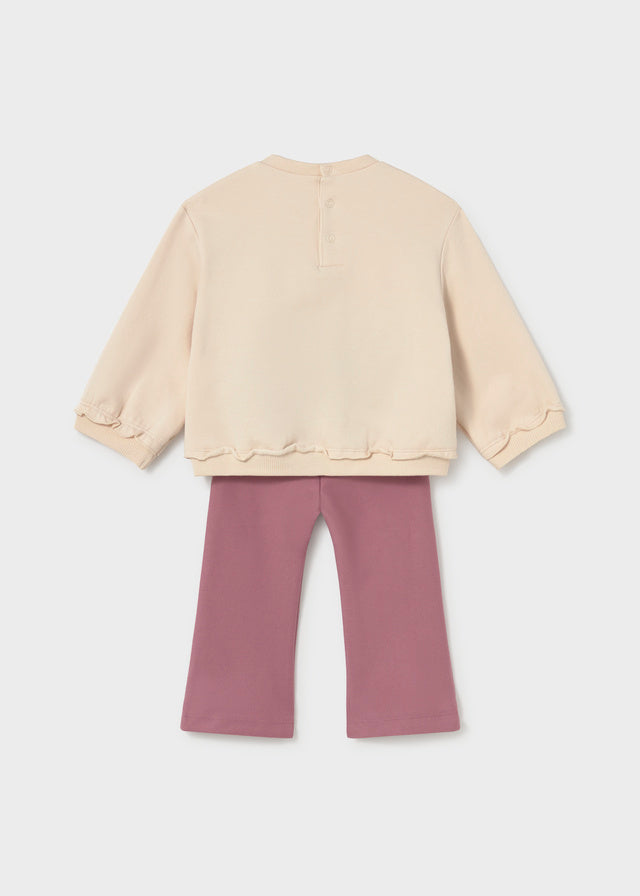 Completo Leggings Pullover Rosa
