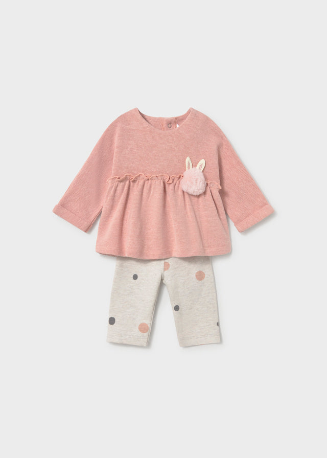 Completo Tuta Con Felpa Rosa