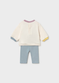 Completo Tuta Pantalone Verde Salvia