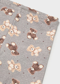 Leggings Orsetti Felpa Grigio