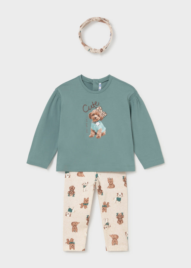 Completo Leggings Con Cerchietto Lagoon