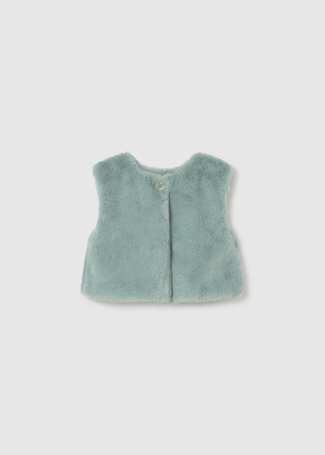 Completo Leggings Gilet Pelo Verde
