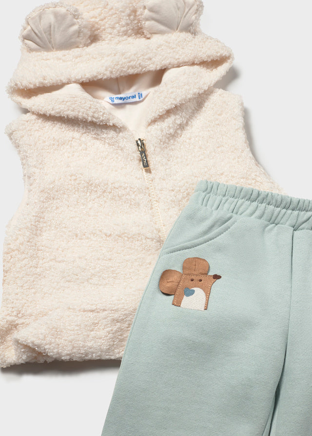Tuta Con Gilet Azzurro