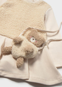 Vestito Combinato Con Borsa Panna
