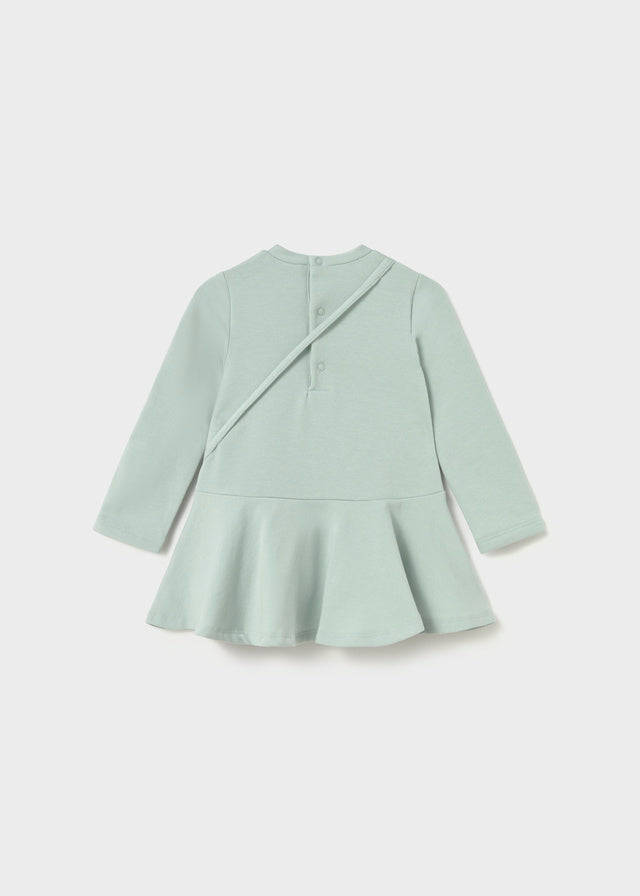 Vestito Combinato Con Tasca Verde Salvia