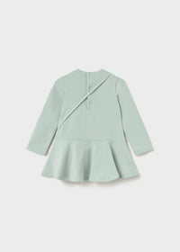 Vestito Combinato Con Tasca Verde Salvia