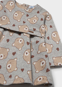 Vestito Felpa Orsetti Grigio