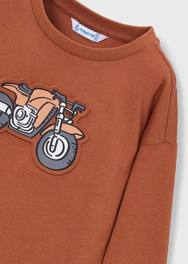 Maglietta Manica Lunga Moto Arancio
