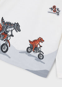 Maglietta Manica Lunga Panna Moto
