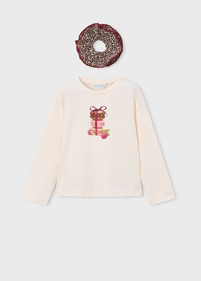 Maglietta con accessorio Beige