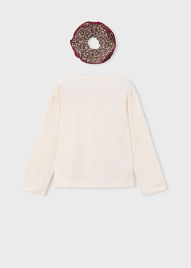 Maglietta con accessorio Beige