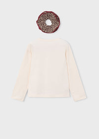 Maglietta con accessorio Beige