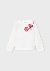 Maglietta Manica Lunga Bianco Rosso