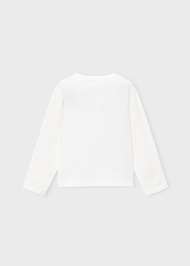 Maglietta Manica Lunga Bianco Rosso