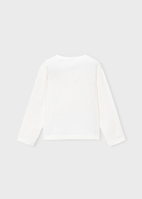 Maglietta Manica Lunga Bianco Rosso