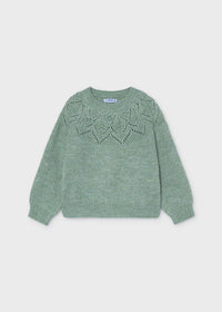 Maglione Traforata Fantasia Verde