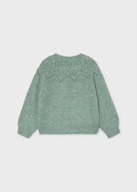 Maglione Traforata Fantasia Verde
