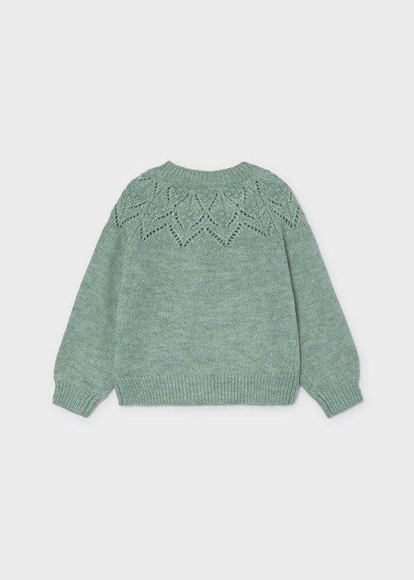 Maglione Traforata Fantasia Verde