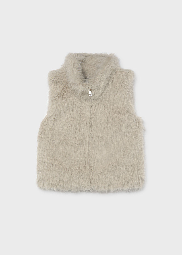 Gilet Pelo Lungo Beige