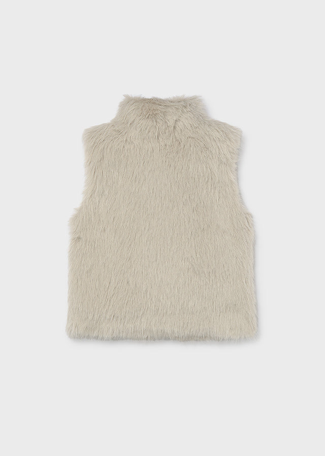 Gilet Pelo Lungo Beige