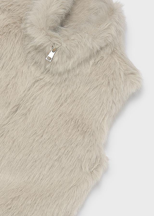 Gilet Pelo Lungo Beige