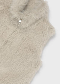 Gilet Pelo Lungo Beige