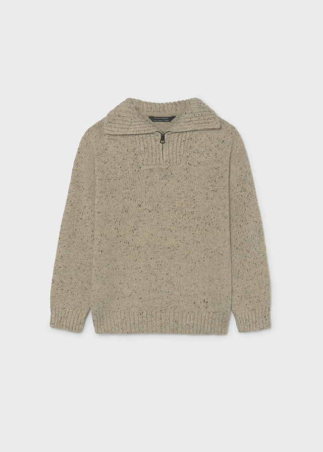 Maglione Cerniera Sabbia
