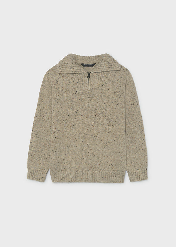 Maglione Cerniera Sabbia