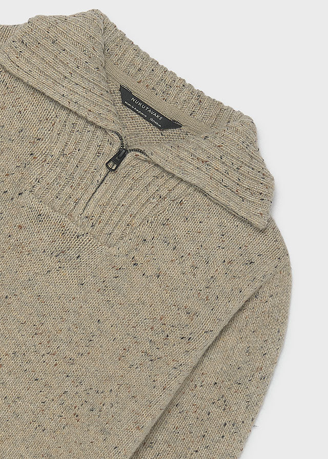 Maglione Cerniera Sabbia