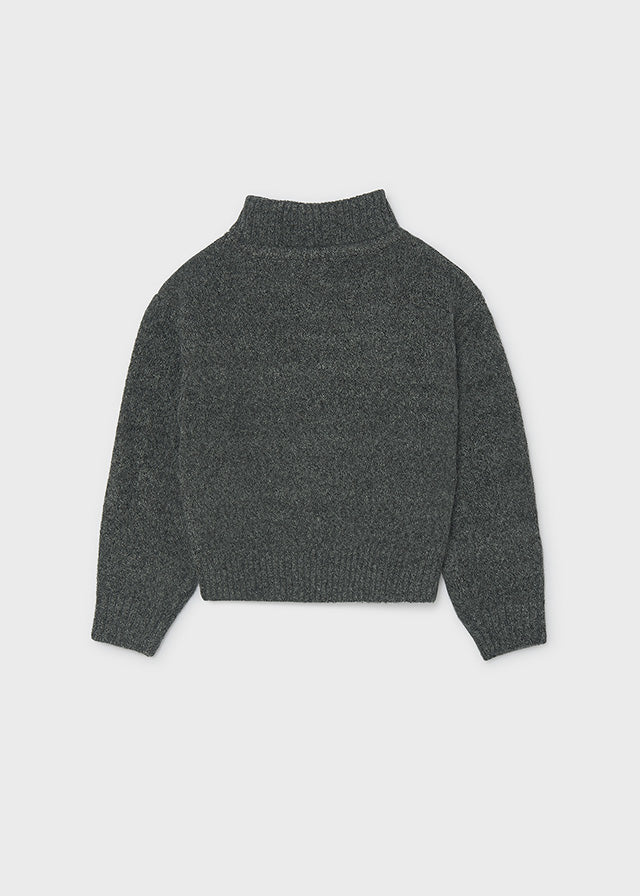Maglione Intarsi Cuori Acciaio