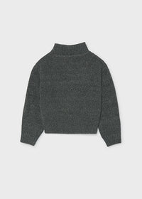 Maglione Intarsi Cuori Acciaio