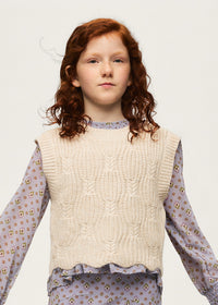 Gilet Tricot Humus Bianco