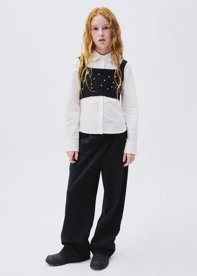 Pantalone Largo Nero