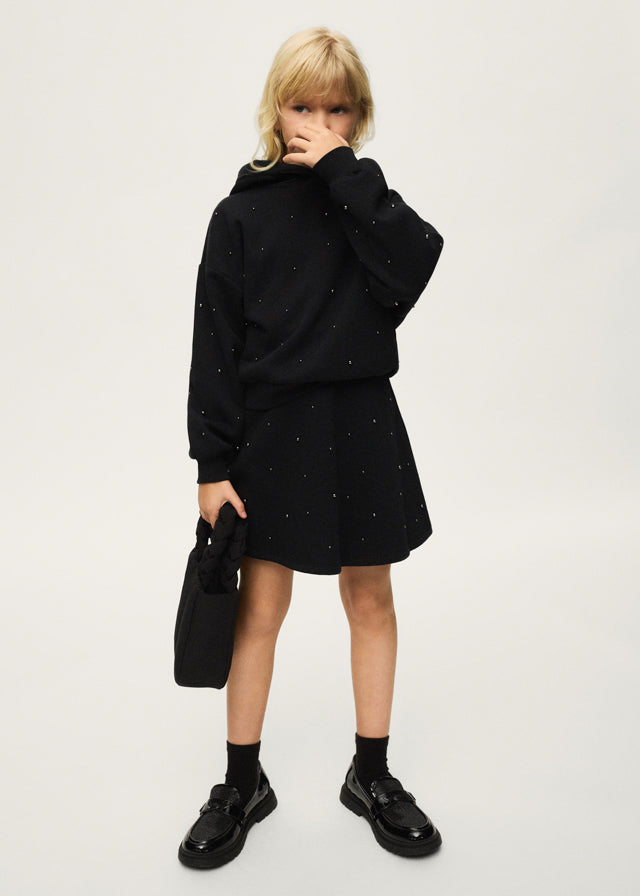 Completo Gonna Borchie Fantasia Nero