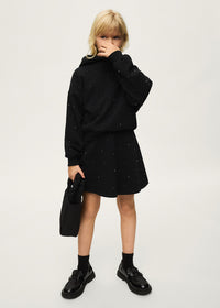 Completo Gonna Borchie Fantasia Nero