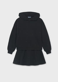 Completo Gonna Borchie Fantasia Nero