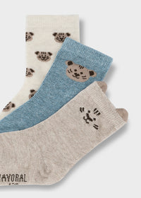 Set Calzini Motivo Azzurro