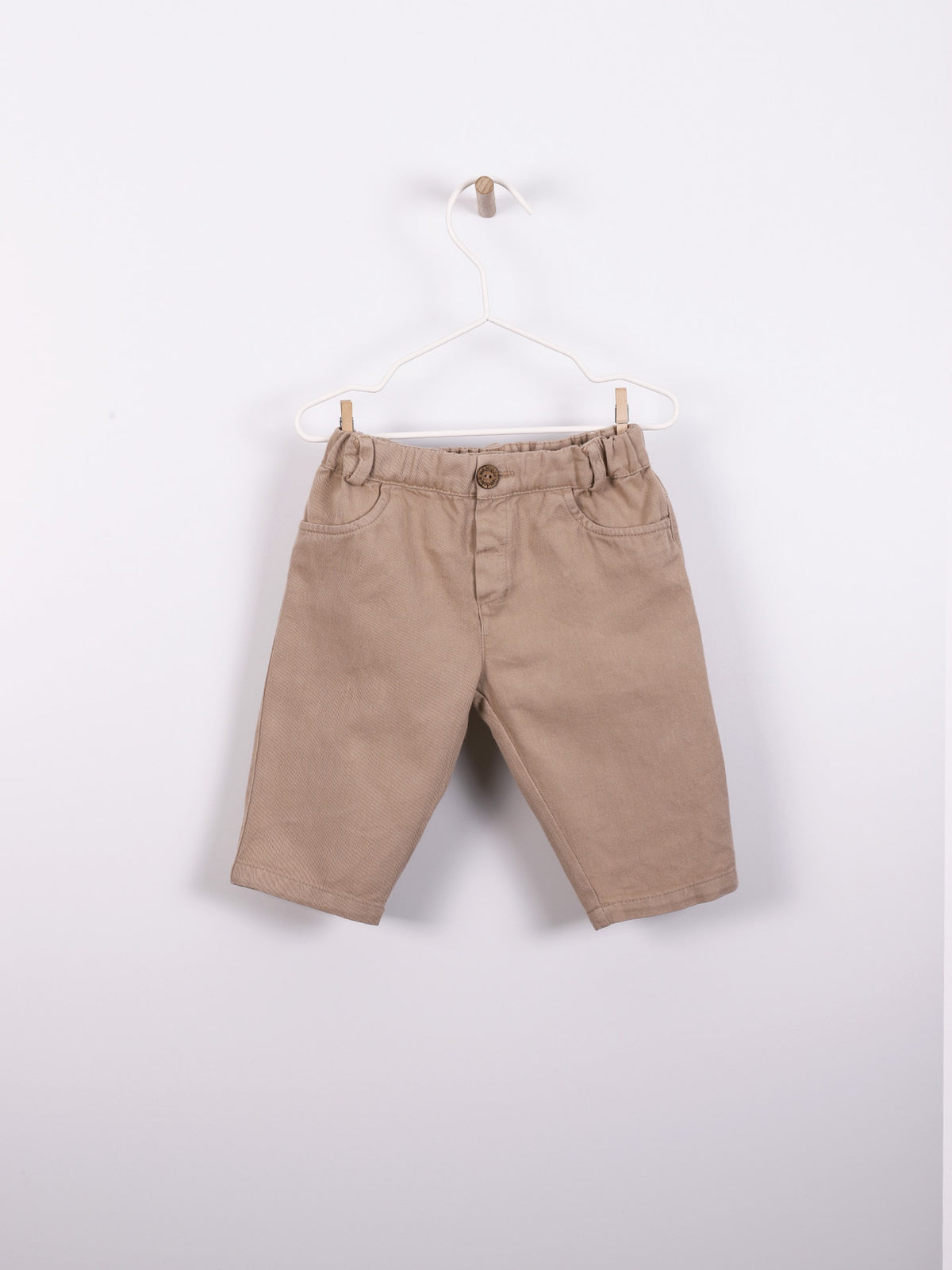 Pantalone Beige In Cotone Organico