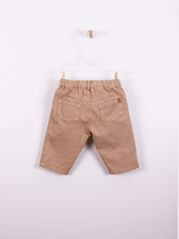 Pantalone Beige In Cotone Organico