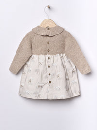 Vestito In Lana Con Fantasia