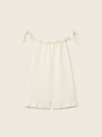 Pagliaccetto In Maglia Beige Con Spalline A Nodo