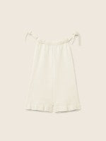 Pagliaccetto In Maglia Beige Con Spalline A Nodo