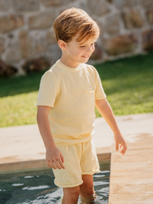 T-Shirt In Maglia Con Taschino