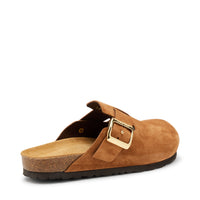 Sandalo Sabot In Camoscio Marrone