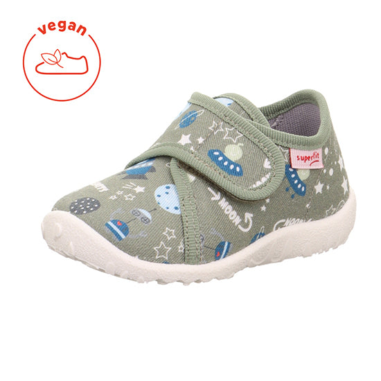 Pantofole con strappo Superfit Space verde