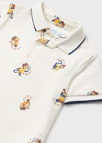 Polo Bianca Colletto Coreana
