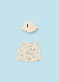 Completo Bermuda e Cappello Beige