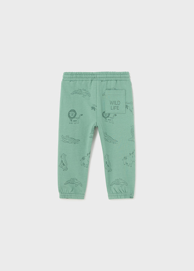 Pantalone Verde Tuta Stampato